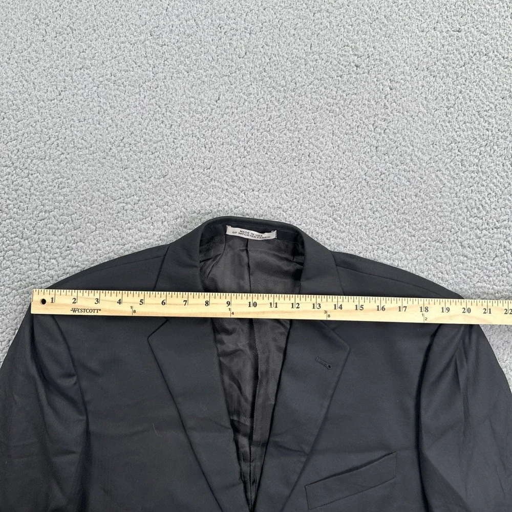 Joseph Abboud Blazer Men 44L Black Super 130s Italian Fabric Loro Piana USA Made